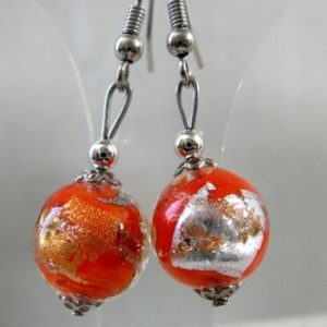 Boucles d’oreilles Klimt orange